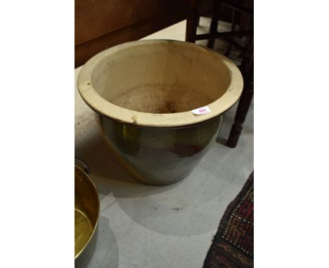 A modern glazed planter