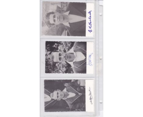 CRICKET - AUSTRALIA - AUTOS Twelve photographs, each showing a cricketer, usually a head and shoulders photograph, with his s