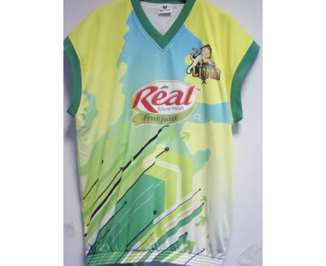 CRICKET ANDREW HALL Short sleeved Chandigarh Lions playing pull over from the 2008 Indian Cricket League , belongs to Andrew 