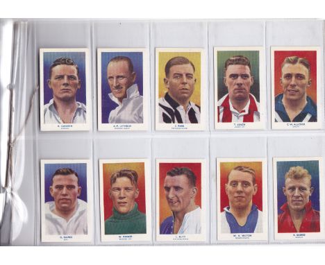 CIGARETTE CARDS A complete set of 75 cards issued by R & J Hill Ltd., 1939 Famous Footballers. Good