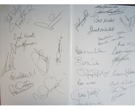 ARSENAL AUTOGRAPHS Book "Arsenal Who's Who" by Jeff Harris signed inside by 22 players and Manager Bertie Mee. Players includ