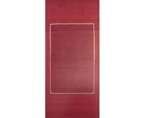 A SILK LAWON, PALEMBANG, SUMATRA, INDONESIA, 1850-1900 of rectangular form, handwoven silk, resist dyed with tritik process, 