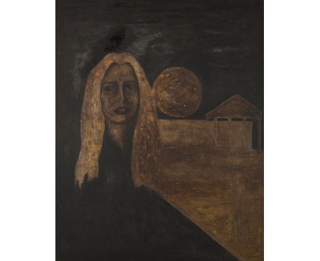 KRISHNAJI HOWLAJI ARA (INDIAN 1914-1985)  Untitled (Woman) oil on canvas signed 'ARA' lower right approx. 75 x 60cm.   Proven