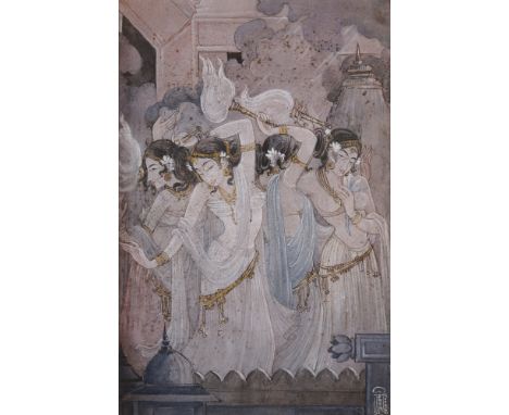 RAMGOPAL VIJAYVARGIYA (INDIAN 1905-2003) Untitled (2)watercolour on paper25.5 x 16.5cm; 25.5 x 15.5cmeach signed lower right 