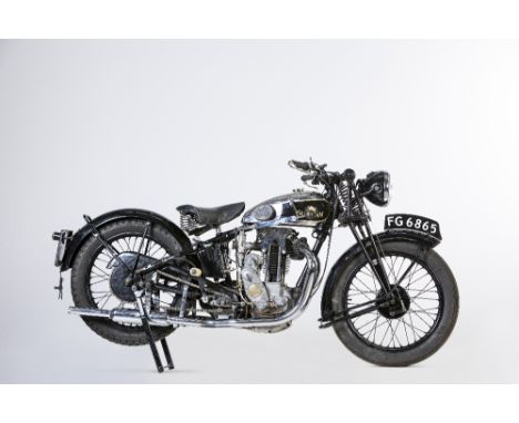 1931 Sunbeam 493cc Model 90Registration no. FG 6865Frame no. E9843Engine no. 12A.519.0.2478.•Usable 'rally' machine•Reputedly