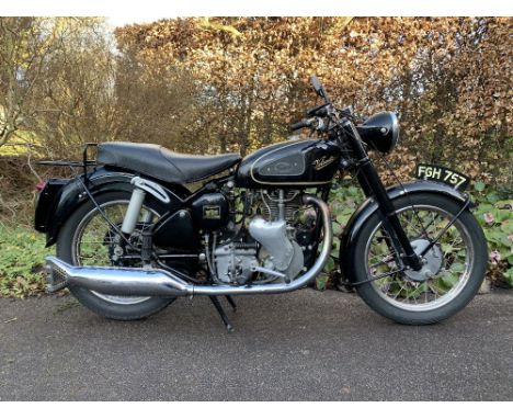 1955 Velocette 500cc MSSRegistration no. FGH 757Frame no. RS7052Engine no. MSS 10267 (see text)Dropped from Veloce Limited's 