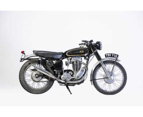 1956 AJS 350cc Model 16MSRegistration no. 781 YULFrame no. 6366Engine no. 56/16M 1795CUsing models based on the wartime Match
