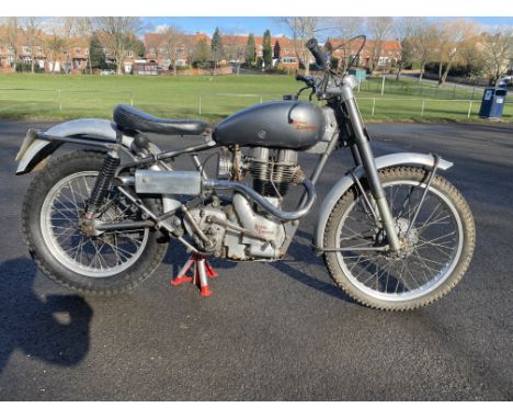 1951 Royal Enfield 346cc Bullet TrialsRegistration no. JSV 176Frame no. G2/19736Engine no. G2/19736•Highly original Royal Enf