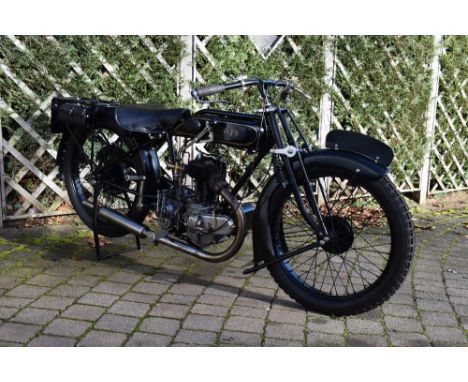 1927 AJS 2¾hp Model H4Registration no. XHH 524YFrame no. H74725Engine no. H74725The first AJS of 1911 was a single-cylinder s