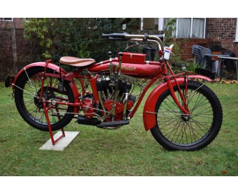 c.1916 Indian Power PlusRegistration no. BF 9892Engine no. 85K999Beautifully restored, this sprung-frame Powerplus has been a