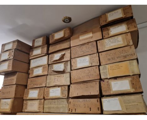 An archive of motorcycle transfers40 boxes of motorcycle transfers, covering British, European and American manufacturers fro