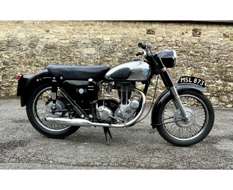 1956 AJS 348cc Model 16MSRegistration no. 758 XUPFrame no. A48652 (see text)Engine no. 56/16MS 30084The typical British '350'