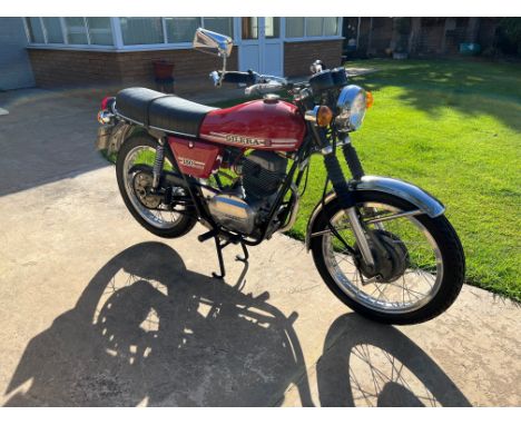 1975 Gilera 150cc ArcoreRegistration no. JYB 133NFrame no. 6239Engine no. 6239Taken over by Piaggio in 1969, Gilera displayed