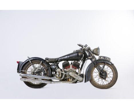 1936 Brough Superior 982cc SS80 ProjectRegistration no. CWL 750Frame no. M8/1593Engine no. BS/X4 4307Gearbox no. IN5123•Match