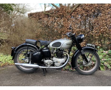 1952  Norton 500cc Model 7 DominatorRegistration no. HMW 185Frame no. G12 42512Engine no. 42512 G12Norton jumped, somewhat be