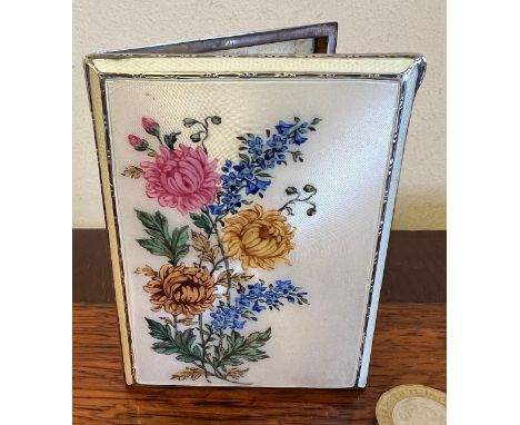 SILVER AND ENAMEL CIGARETTE CASE, BIRMINGHAM 1937, WEIGHT APPROX 99.8g