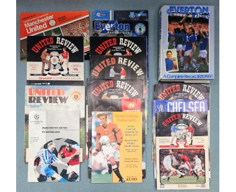 Everton FC Complete Record hardback volume, plus various football programmes
all used unchecked