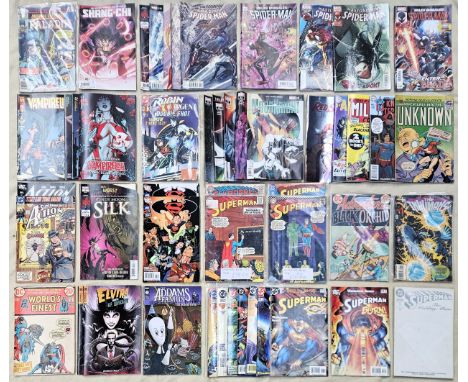 Marvel &amp; DC Comics Inc. The Amazing Spiderman, Robin &amp; Argent, Elvira, Vampirella, Superman, etc mostly American Issu