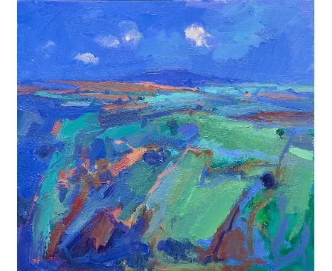 John MILLER (1931-2002) Penwith Landscape  Oil on canvas, Hilton Gallery Bath label verso, 61 x 66cm.This apparently unsigned