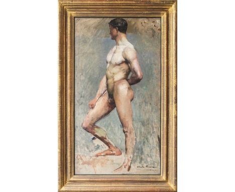 Claude FIRMIN (1864-1944) Study of a Male Figure  Oil on canvas, signed, 79 x 42cm. Provenance: Henry Miller Fine Art. From p