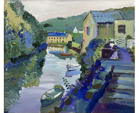 Fred YATES (1922-2008) Lostwithiel  Oil on board, signed, 60 x 67cm.Most of the Fred Yates in this sale come from this collec