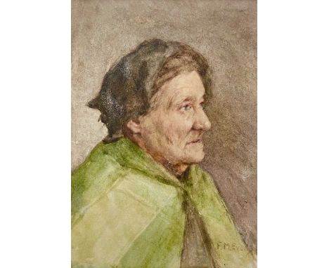 Frederick James McNamara EVANS (1859-c.1929) Untitled (Portrait of a Lady) Watercolour, signed, 21.5 x 15cm.