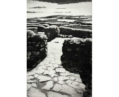 Francois DE MAUNY (XX) Chysauster Village No. 2  Etching, signed and dated '88, numbered 9/50, plate size 20 x 13.5cm. Proven