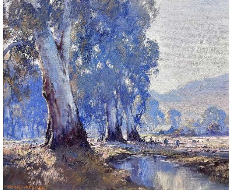 Gerard MUTSAERS (1947) Summer Light and Haze, Holsworth. Oil on board, signed, 29 x 33.5cm.This oil is in excellent condition