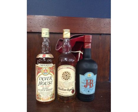J & B VICTORIAN 15 YEARS OLD Blended Scotch Whisky 750ml, 43% volume. INVERHOUSE RED PLAID 8 YEARS OLD Blended Scotch Whisky 