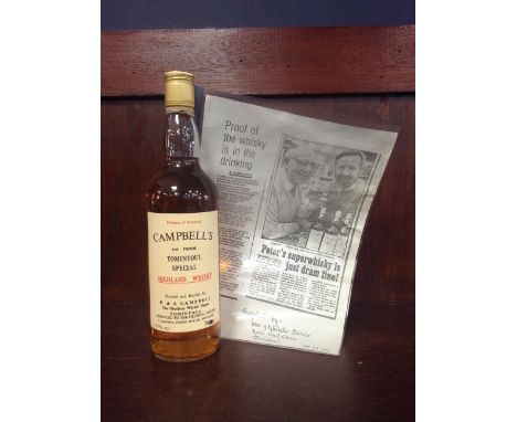 CAMPBELL'S TOMINTOUL SPECIAL Blended Malt Scotch Whisky Blended and bottled for P&J Campbell. 70cl, 57% volume, with article 