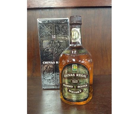 CHIVAS REGAL 12 YEARS OLD Blended Scotch Whisky 75cl, 43% volume, in carton.