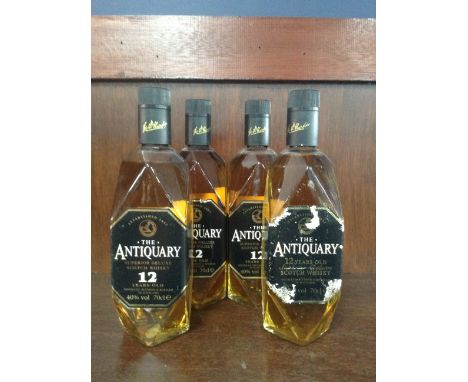 ANITIQUARY 12 YEARS OLD (4) Blended Scotch Whisky 70cl, 40% volume. Four bottles.