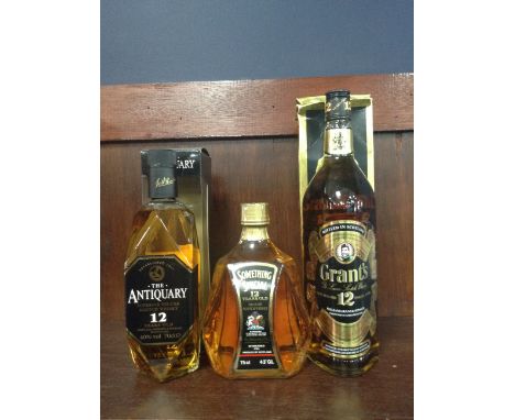 SOMETHING SPECIAL 12 YEARS OLD Blended Scotch Whisky 75cl, 43% volume. GRANT'S 12 YEARS OLD - ONE LITRE Blended Scotch Whisky