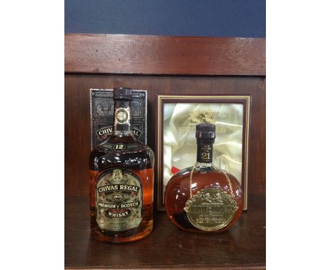 WHYTE & MACKAY 21 YEARS OLD Blended Scotch Whisky. 75cl, 43% volume, in box. CHIVAS REGAL 12 YEARS OLD - 1.14 LITRES Blended 