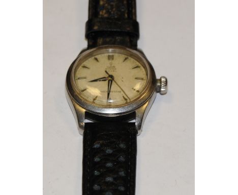 Rolex - a 1950s Tudor Oyster Royal gentleman's wristwatch, stainless steel case, no.7903 81492, textured dial, silver coloure