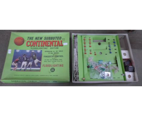 A Subbuteo Continental floodlighting edition table soccer set 