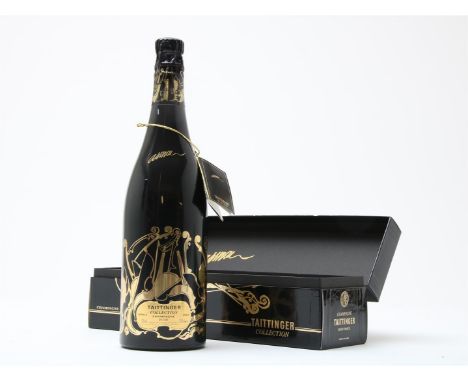 Taittinger "Collection", Vintage Champagne, ontwerp Arman, 1981, met documentatie en orignele doos.