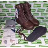Heroes Wear Haix male combat boots - High liability - Gore-Tex - Brown - 12M