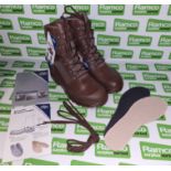 Heroes Wear Haix male combat boots - High liability - Gore-Tex - Brown - 12M