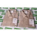 17x British Army long sleeved shirts - Fawn - see description for details