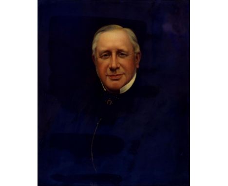 ENGLISH SCHOOL, LATE 19TH C, PORTRAIT OF A GENTLEMAN, BUST LENGTH, OIL ON CANVAS, 74 X 62CM
