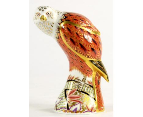 A ROYAL CROWN DERBY PAPERWEIGHT - RED KITE, 17CM H, PRINTED MARK, GILT BUTTON