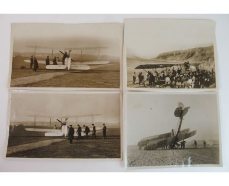Seventeen early Aeroplane press release photographs an album containing original press photographs to include a British Hydro