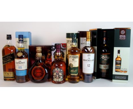 The Glenlivet Founder's Reserve single malt whisky 70cl, 40% volume, The Macallan 12 year old single malt whisky, 700ml, 43% 