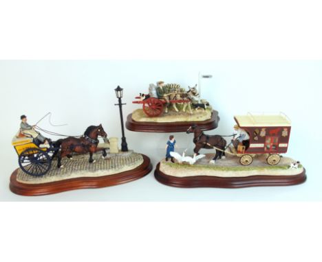 A Border Fine Arts Horse Drawn Bakers Van 'Delivered Warm' R. Price Leyburn model No. B0040, by Ray Ayres, Limited edition 60