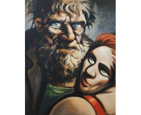 •PETER HOWSON OBE (Scottish b. 1958) FATAL ATTRACTION Oil on canvas, signed, 76 x 61cm (30 x 24")