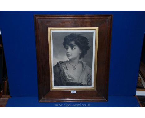 A Junger Neapolitaner framed Print of a Young Lady.