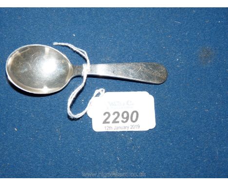 A silver caddy spoon hall marked.