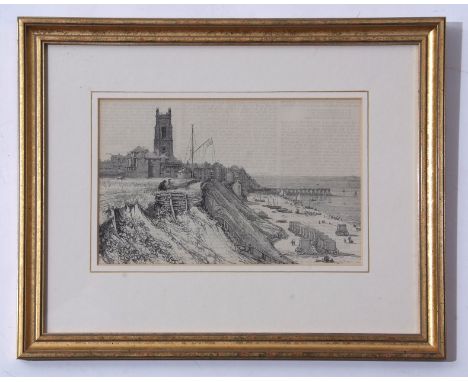English School (19th century), "Cromer, 1823", black and white lithograph, 12 x 19cm, together with one further print of Crom