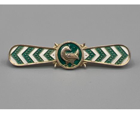 Rare David Andersen silver and enamel brooch. In good condition